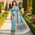 Pista Green Pure Gaji Silk Saree With Heavy Work And Blouse – Premium Wedding And Festive Wear For Women