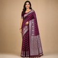 Maroon Pure Heavy Silk Saree With Blouse – Royal Wedding And Festive Wear For Women For Women