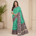 Wine And Rama Green Dola Silk Handwork Saree With Blouse – Premium Wedding And Festive Wear For Women