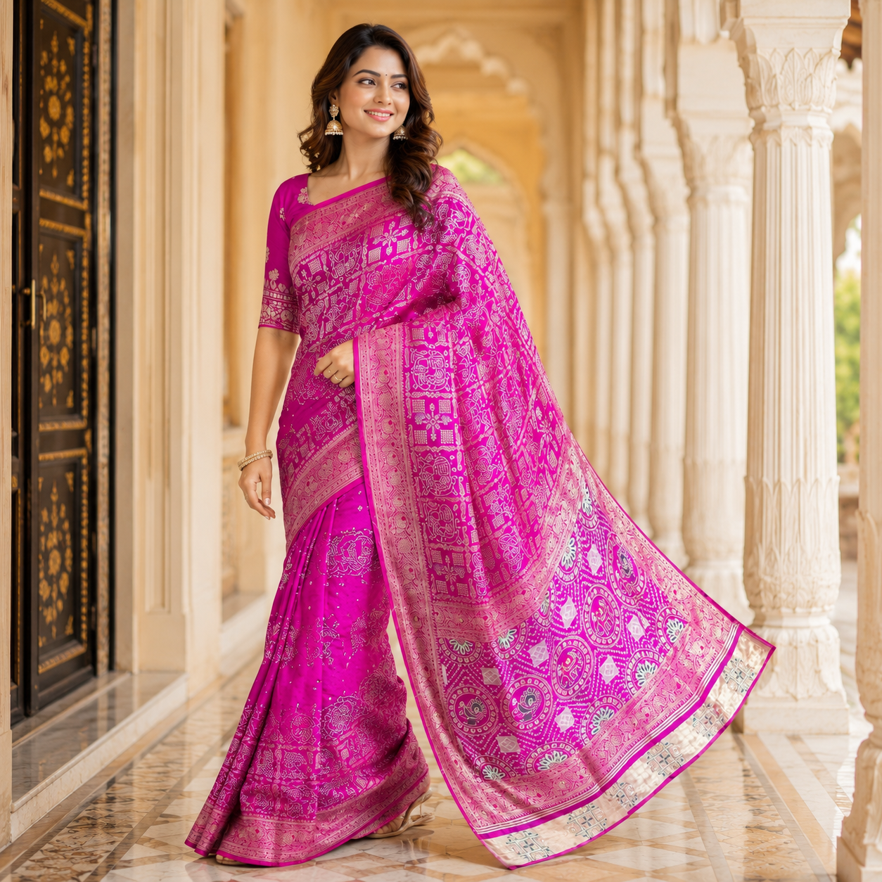 Pink Dola Handwork Saree With Blouse – Premium Wedding And Festive Collection For Women