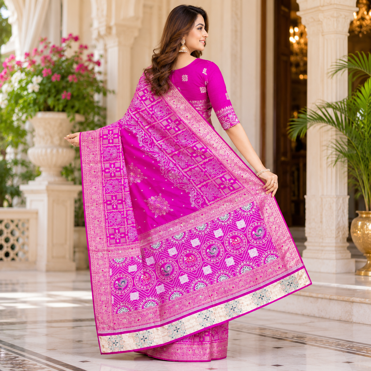 Pink Dola Handwork Saree With Blouse – Premium Wedding And Festive Collection For Women