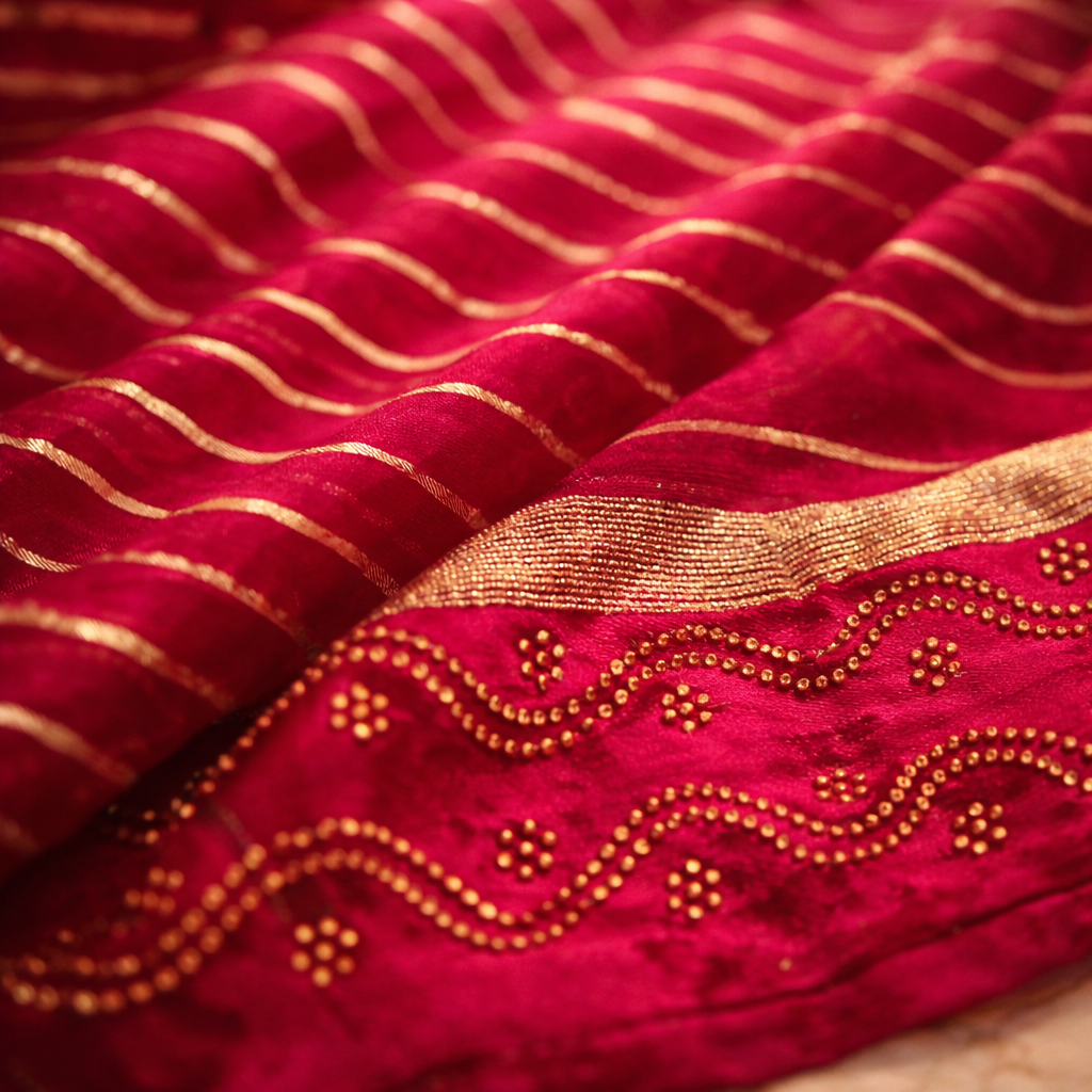 Pink Soft Georgette Weaved Silver Lines Andamp; Border Saree With Designer Blouse For Women